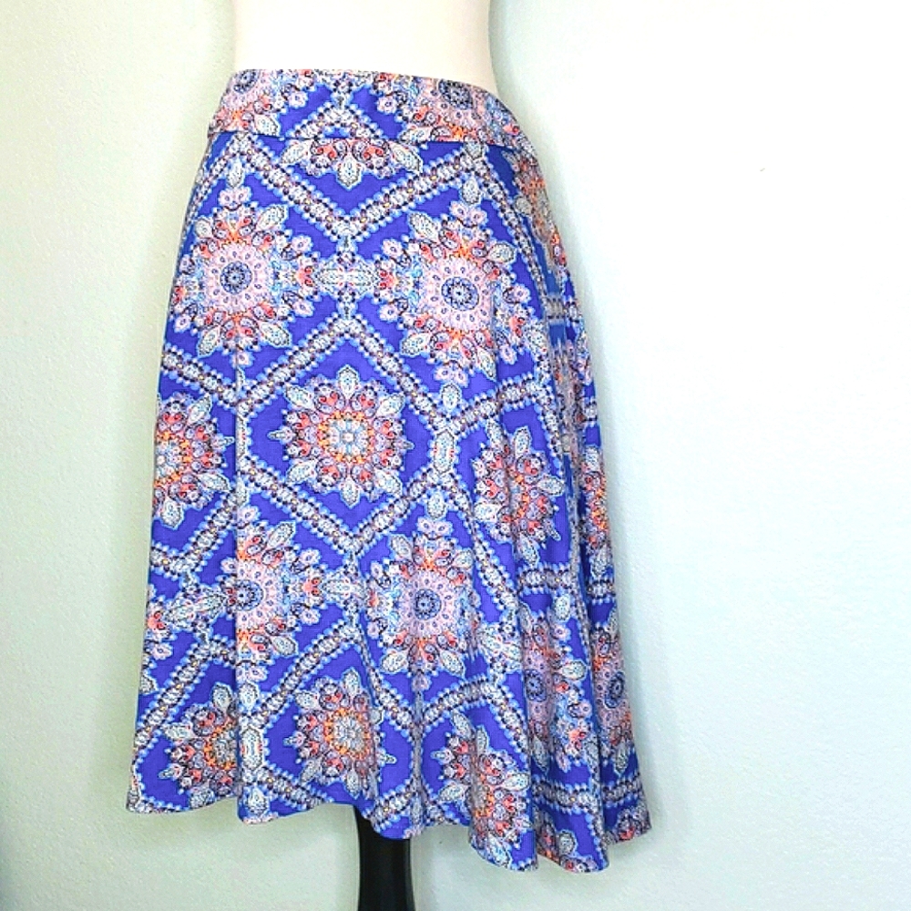 Renee C Jessica Printed Swing Skirt